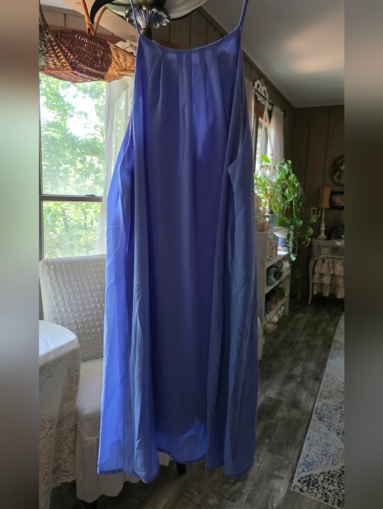 Ijoah Dresses & Skirts - Elegant Blue Spaghetti-Strap Maxi Dress